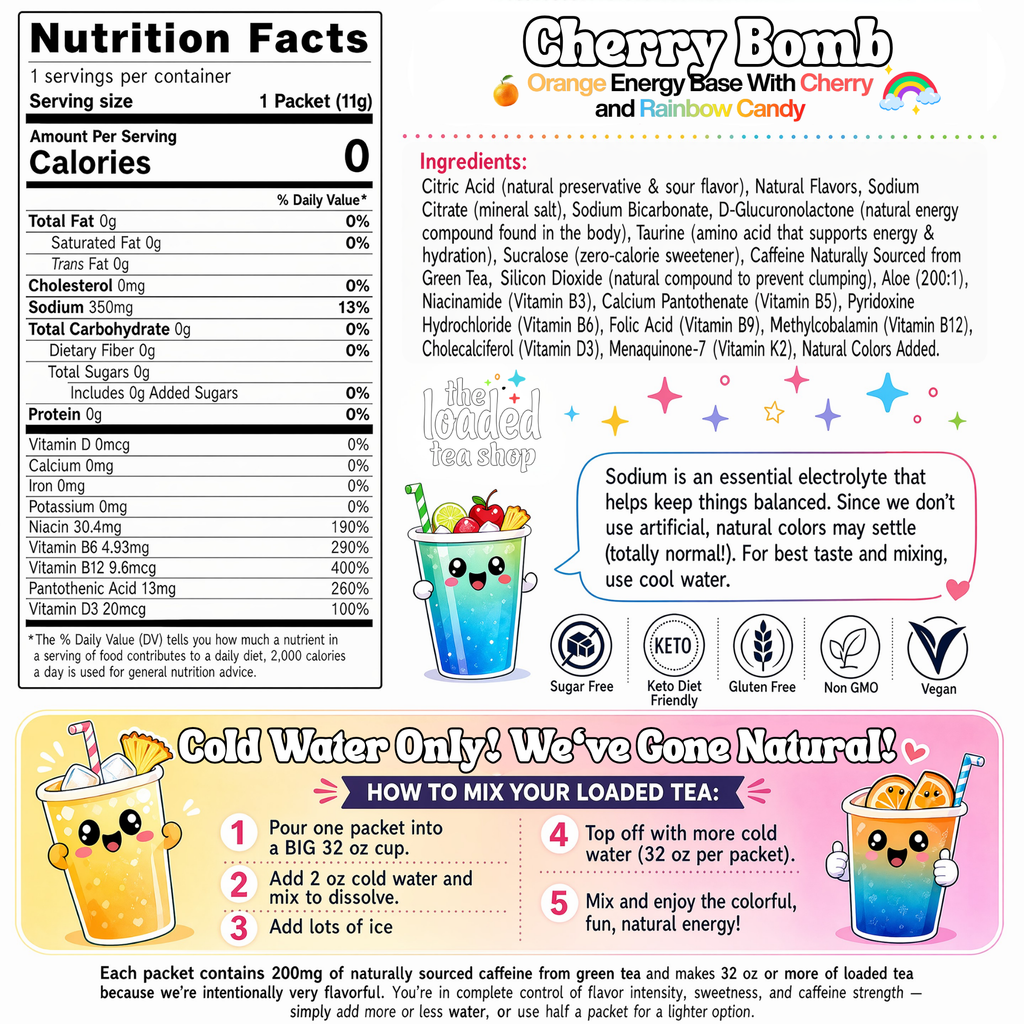 50 Case Cherry Bomb - Take tea down the block.