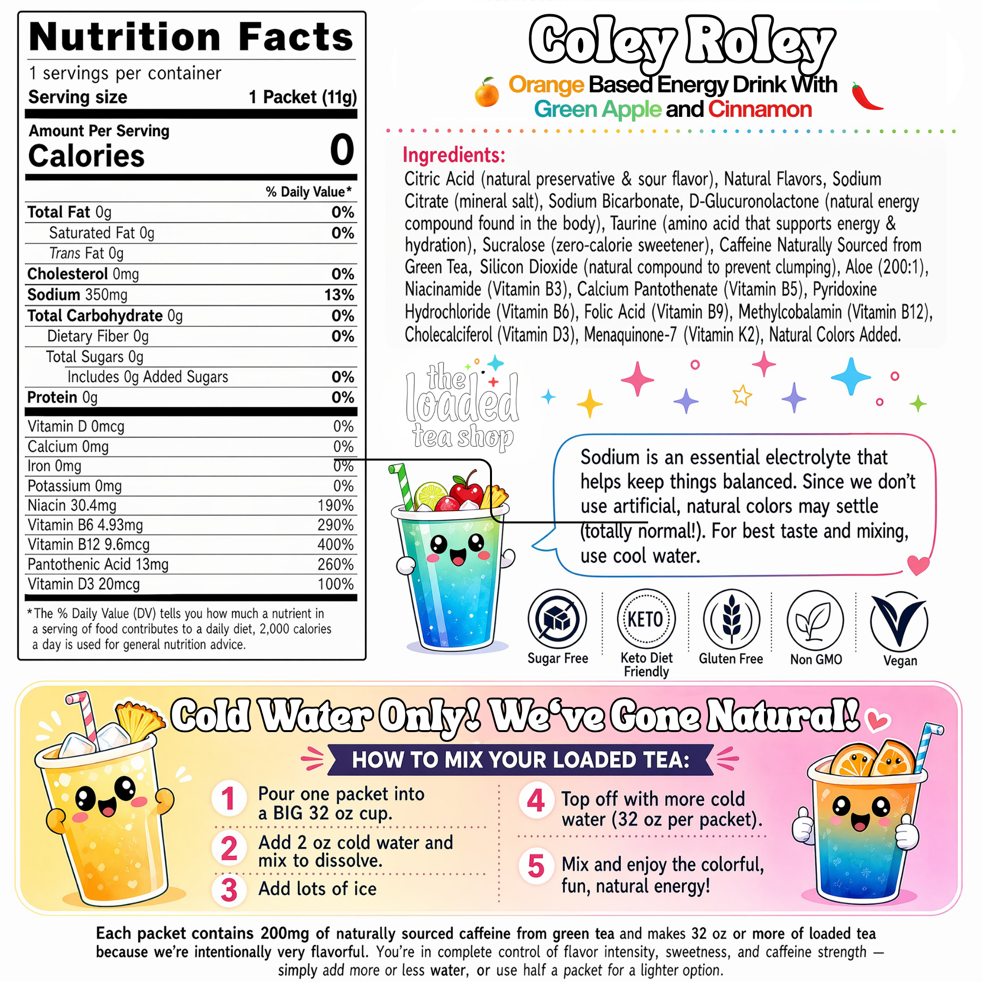 50 Case Coley Roley - Loaded tea loves a party.