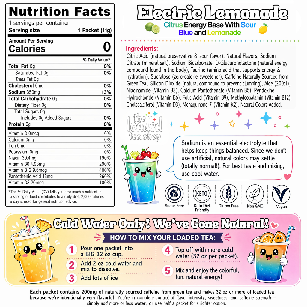 50 Case Electric Lemonade - Your next stop needs tea.