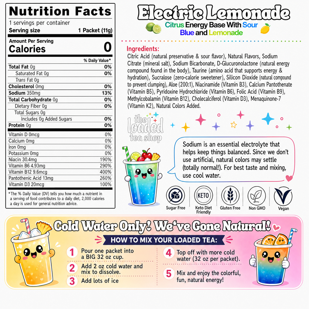 Electric Lemonade (Caffeine-Free) - Tea belongs on weekends.