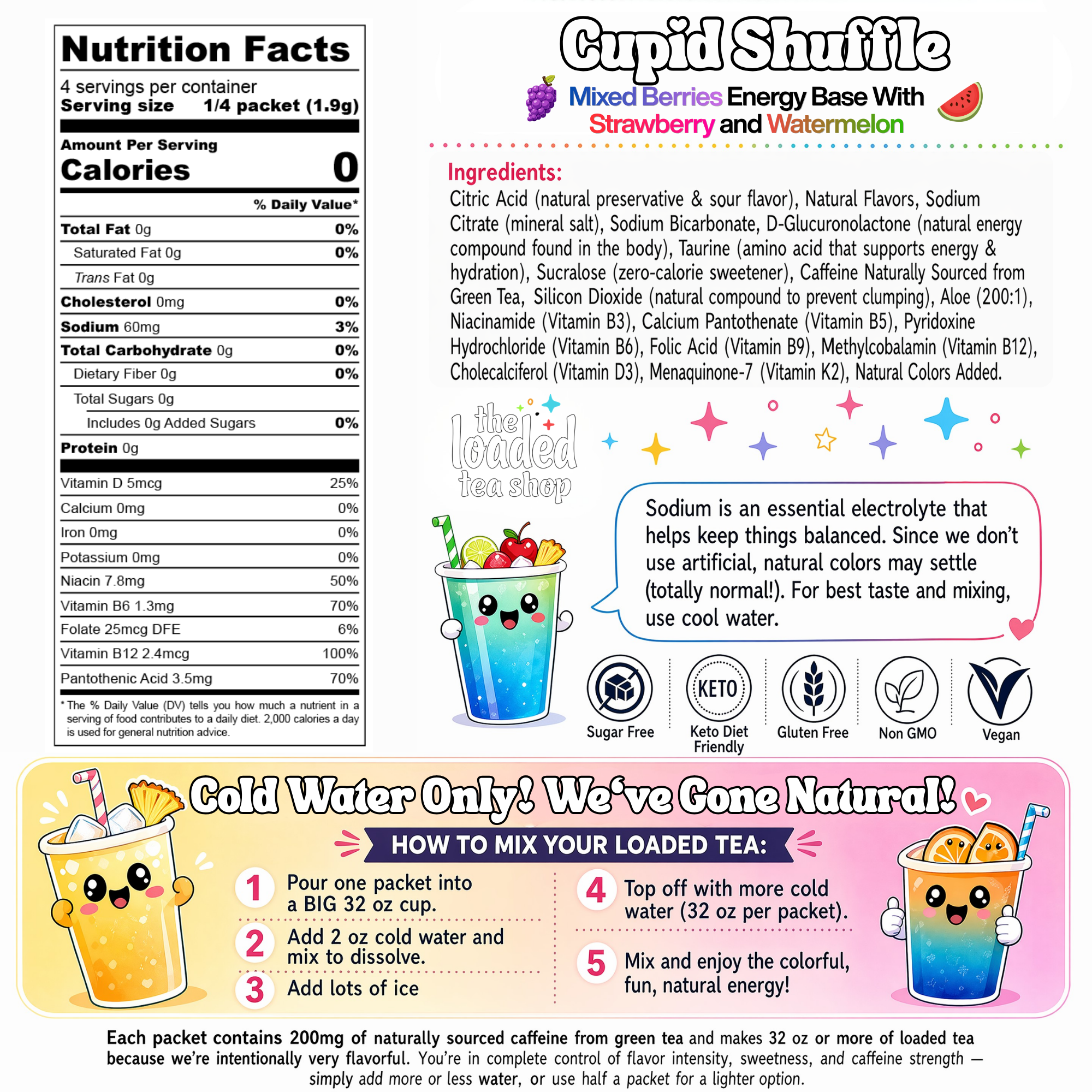 Cupid Shuffle - Your cup's colorful moment.