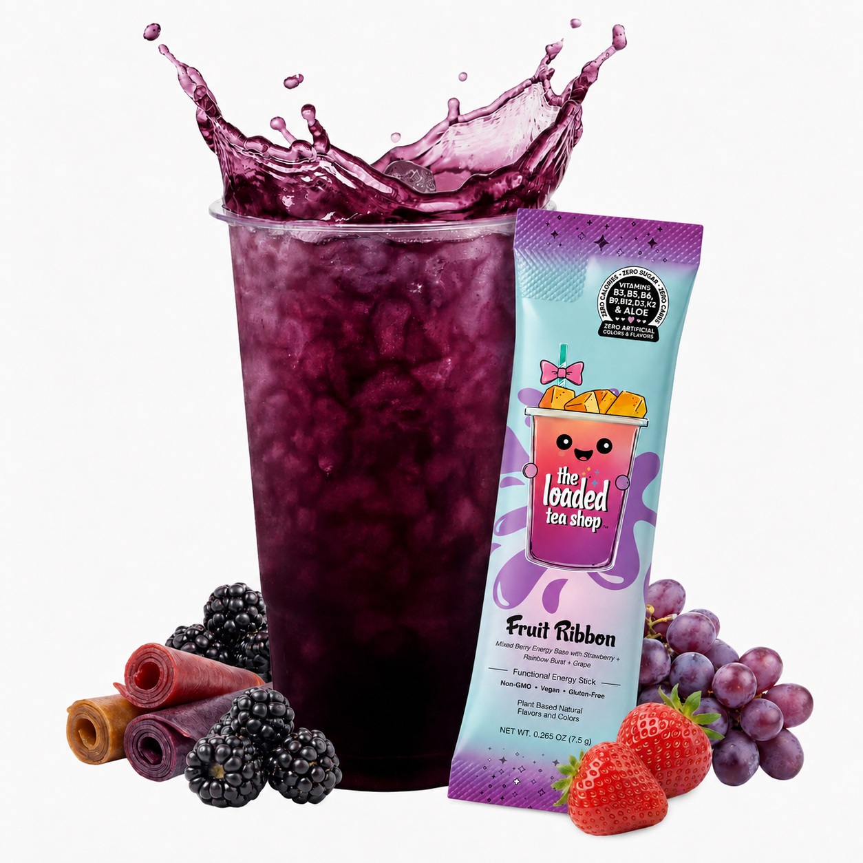 Fruit Ribbon (Fruit Rollup) - Fill the cup with ice.