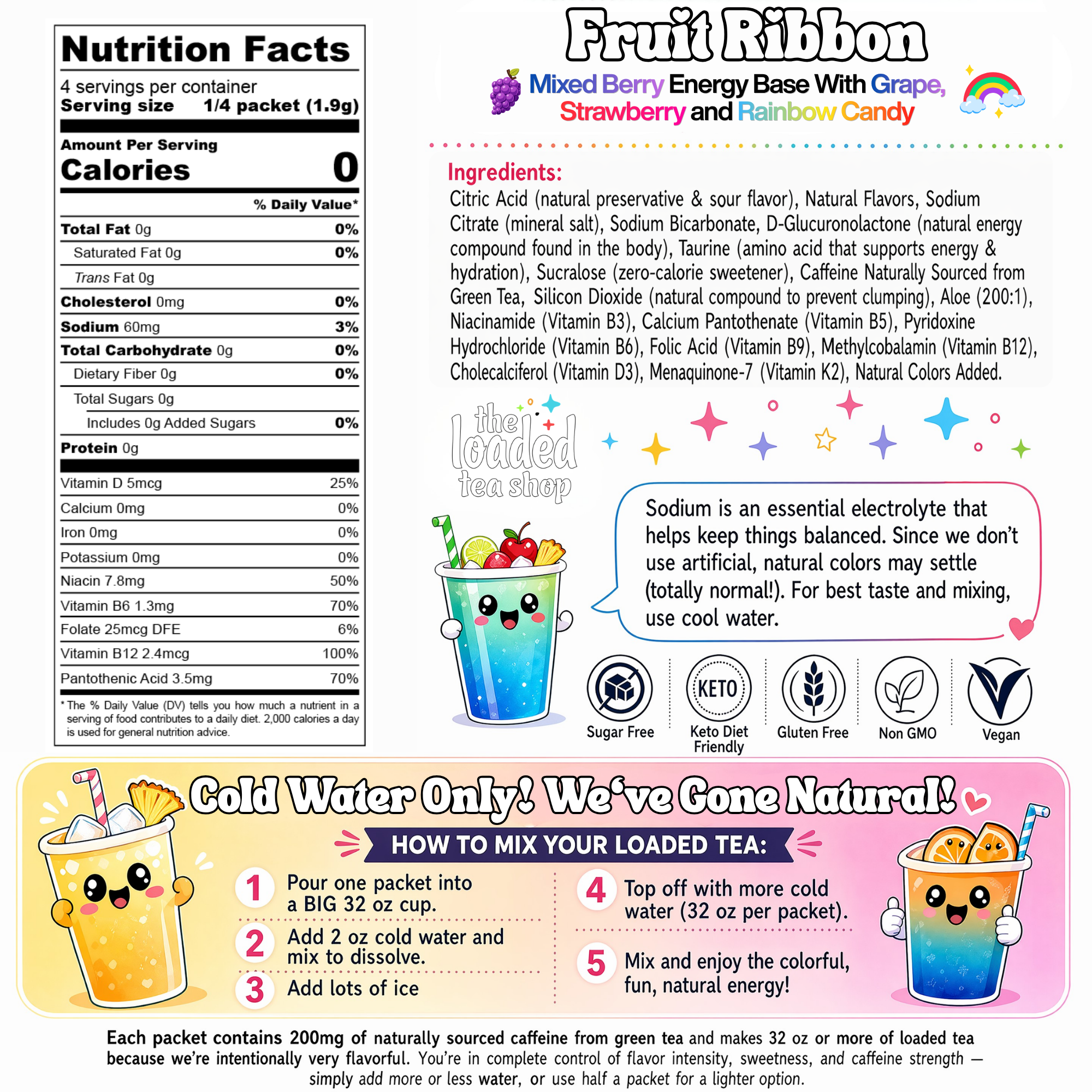 Fruit Ribbon (Fruit Rollup) - Fill the cup with ice.